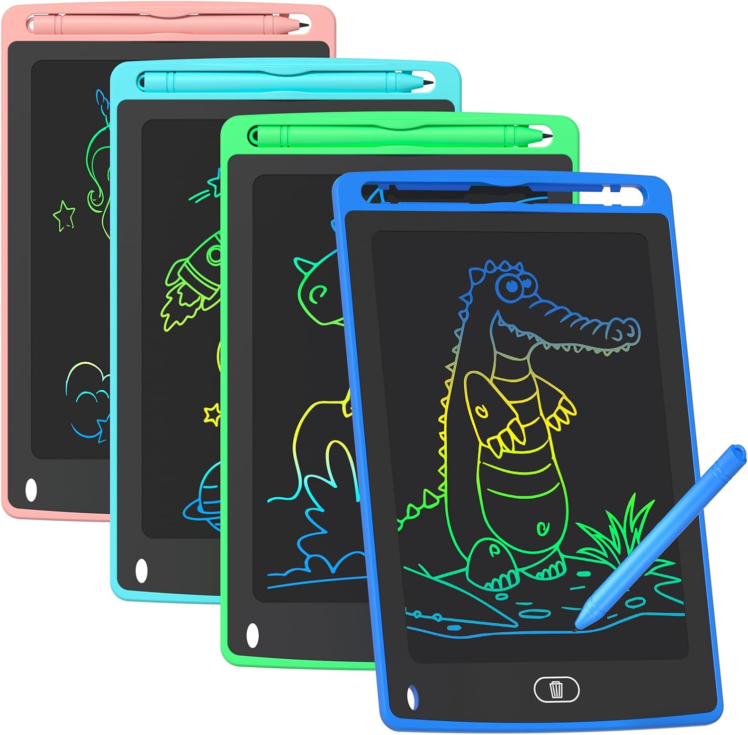 4-Pack Color Drawing Tablets for Kids – Fun Learning & Doodling Boards