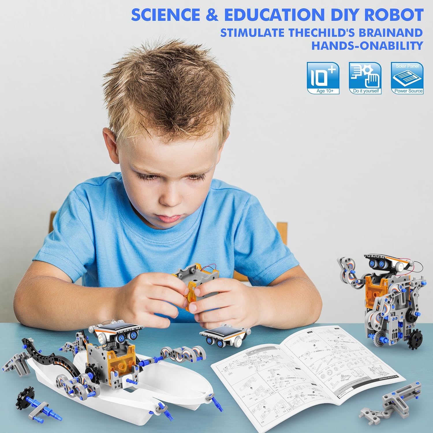 13-in-1 Solar Robot Kit – STEM Building Toy for Kids Ages 8–12 - Image 4