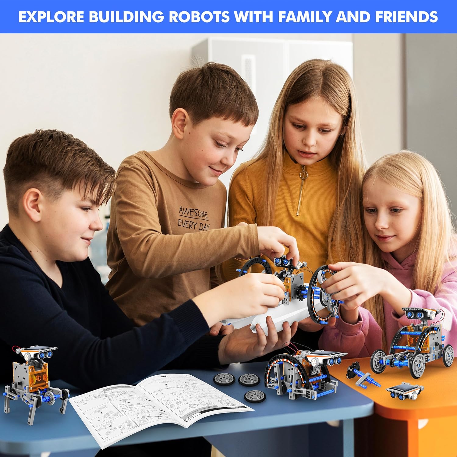 13-in-1 Solar Robot Kit – STEM Building Toy for Kids Ages 8–12 - Image 6