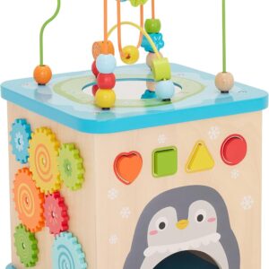 Wooden Activity Cube Toy – 5-in-1 Learning Fun for Toddlers