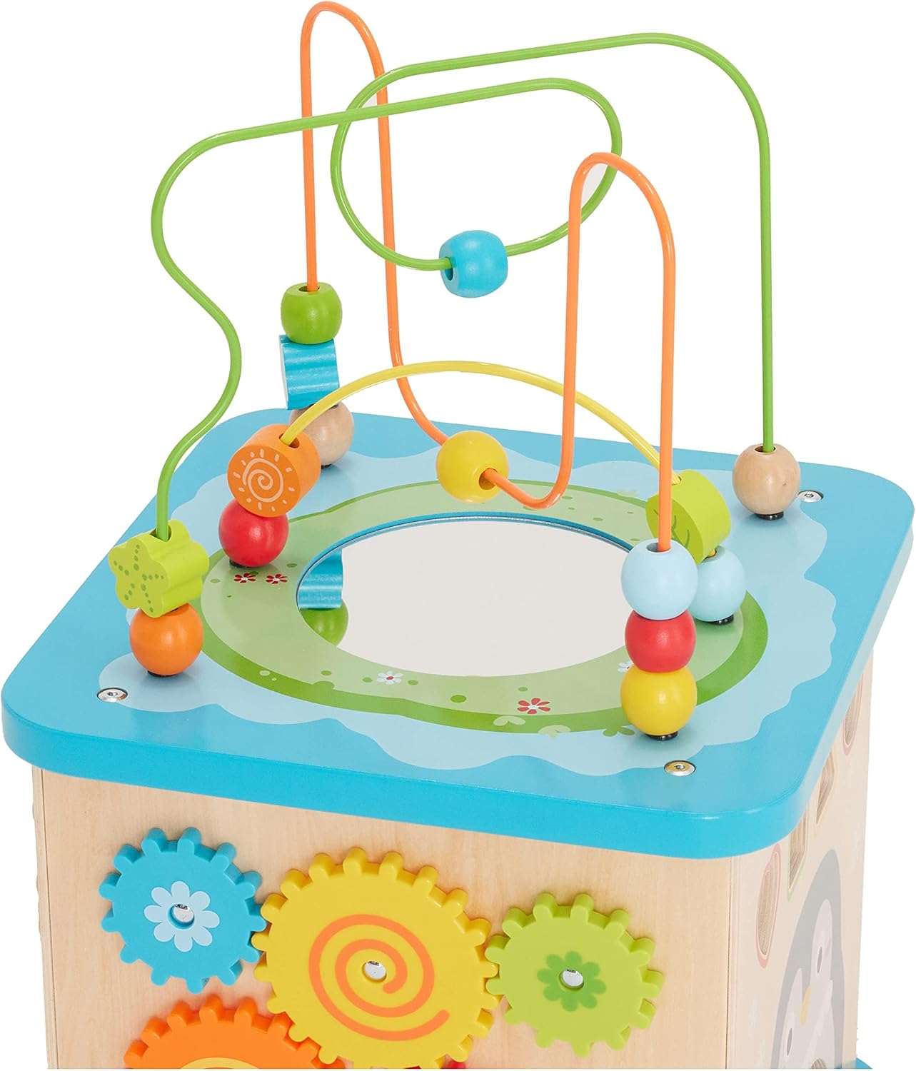 Wooden Activity Cube Toy – 5-in-1 Learning Fun for Toddlers - Image 6